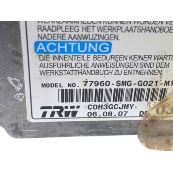 Recambio de centralita airbag para honda civic berlina 5 (fk) 2.2 ctdi referencia OEM IAM 77960SMGG021M1  