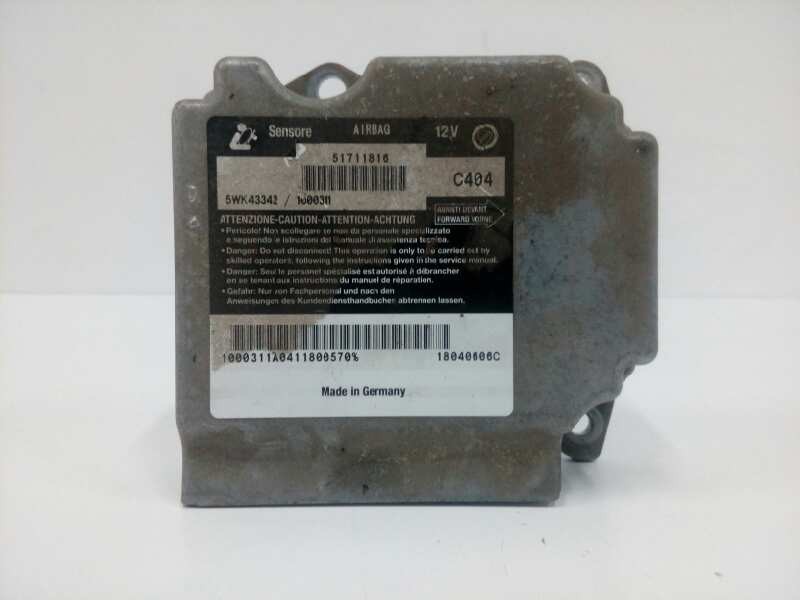 Recambio de centralita airbag para fiat stilo (192) 1.9 jtd cat referencia OEM IAM 51711816 5WK43342 
