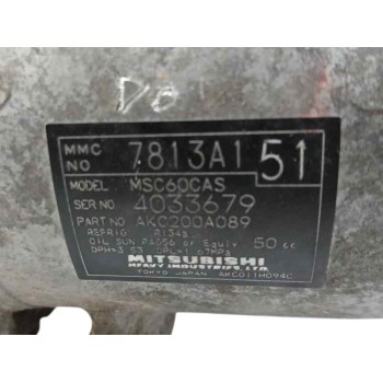 Recambio de compresor aire acondicionado para mitsubishi lancer sportback (cx) 1.5 cat referencia OEM IAM 7813A151 MSC60CAS 4033