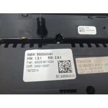 Recambio de mando climatizador para bmw serie 7 (f01/f02) 750ld xdrive referencia OEM IAM 9353543  