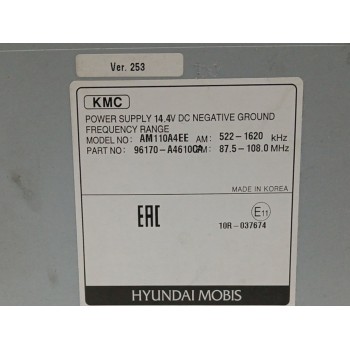 Recambio de sistema audio / radio cd para kia carens iv 1.7 crdi referencia OEM IAM 96170A46100 AM110A4EE 