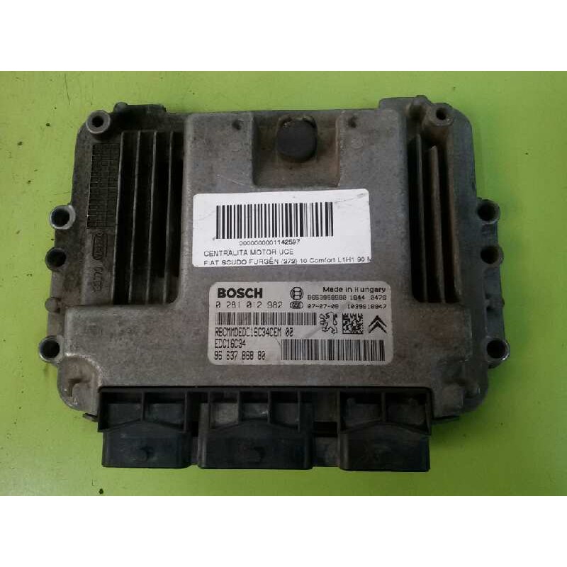Recambio de centralita motor uce para fiat scudo furgoneta (270_, 272_) 1.6 d multijet referencia OEM IAM 9663786880 0281012982 