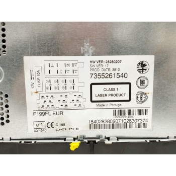 Recambio de sistema audio / radio cd para fiat grande punto (199_) 1.2 referencia OEM IAM 7355261540  