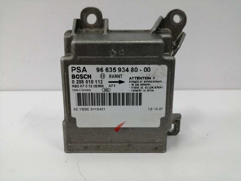 Recambio de centralita airbag para peugeot 207 sw sport referencia OEM IAM 9663593480 0285010112 