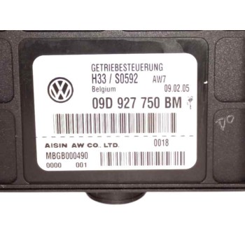 Recambio de centralita cambio automatico para volkswagen touareg (7la) 5.0 v10 tdi cat (ayh) referencia OEM IAM 09D927750BM  