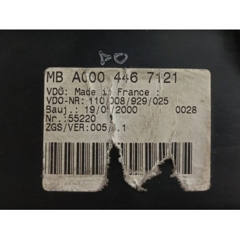 Recambio de cuadro instrumentos para mercedes-benz sprinter 02.00  combi, techo elevado 2.2 cdi cat referencia OEM IAM A00044671