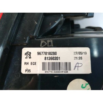 Recambio de piloto trasero derecho interior para peugeot 308 1.2 12v e-thp referencia OEM IAM 9677818280  