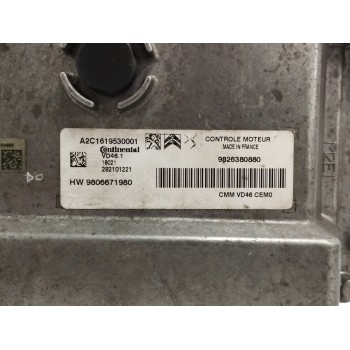 Recambio de centralita motor uce para citroën c4 picasso 1.2 12v e-thp referencia OEM IAM 9826380880 A2C1619530001 