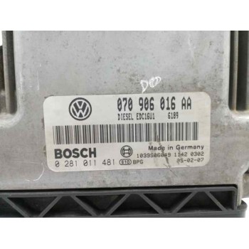 Recambio de centralita motor uce para volkswagen touareg (7la) 5.0 v10 tdi cat (ayh) referencia OEM IAM 070906016AA 0281011481 