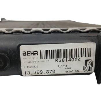 Recambio de radiador agua para opel adam 1.4 16v referencia OEM IAM 13399870 R3814004 560961104