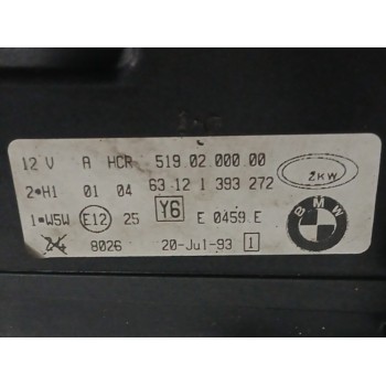 Recambio de faro derecho para bmw serie 3 berlina (e36) 2.5 turbodiesel cat referencia OEM IAM 63121393272  