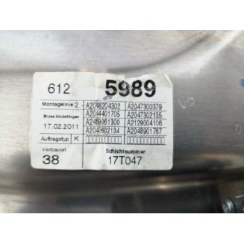 Recambio de elevalunas trasero izquierdo para mercedes-benz clase c (w204) lim. c 220 cdi blueefficiency (204.002) referencia OE