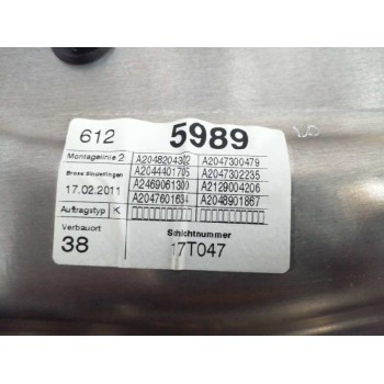 Recambio de elevalunas trasero derecho para mercedes-benz clase c (w204) lim. c 220 cdi blueefficiency (204.002) referencia OEM 