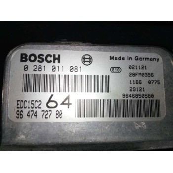 Recambio de centralita motor uce para peugeot 307 break / sw (s1) sw pack referencia OEM IAM 9647472780 0281011081 