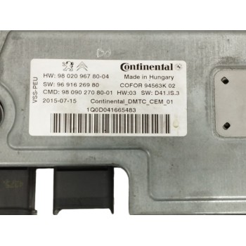 Recambio de modulo electronico para citroën c4 picasso 1.6 blue-hdi fap referencia OEM IAM 9802096780 START STOP 9691626980