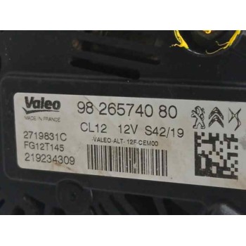 Recambio de alternador para peugeot 308 ii (lb_, lp_, lw_, lh_, l3_) 1.2 thp 130 referencia OEM IAM 9826574080  