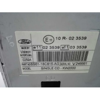 Recambio de sistema audio / radio cd para ford focus berlina (cap) 1.6 tdci cat referencia OEM IAM 6S6118C815AG  