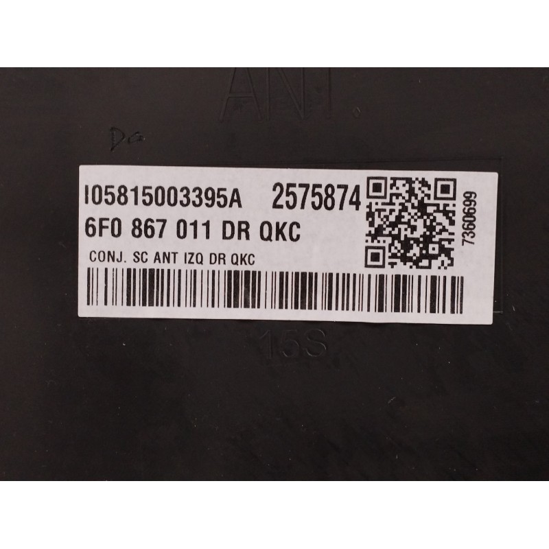 GUARNECIDO PUERTA DELANTERA IZQUIERDA NEGRO