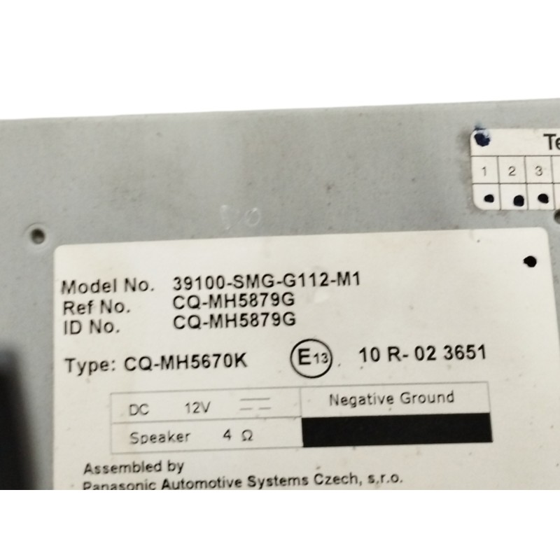 SISTEMA AUDIO / RADIO CD CQMH5879G