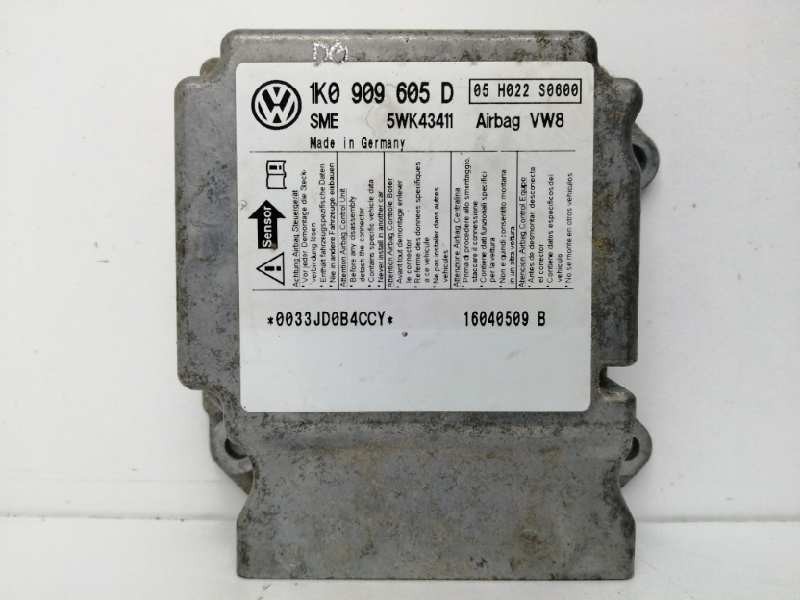 Recambio de centralita airbag para volkswagen golf v berlina (1k1) 1.9 tdi referencia OEM IAM 1K0909605D 5WK43411 