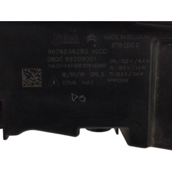 Recambio de piloto delantero derecho para citroën c4 picasso 1.2 12v e-thp referencia OEM IAM 9676036280  