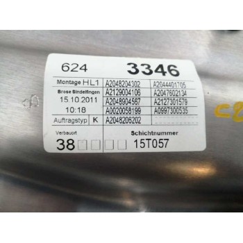 Recambio de elevalunas trasero izquierdo para mercedes-benz clase c (w204) lim. c 220 cdi blueefficiency (204.002) referencia OE