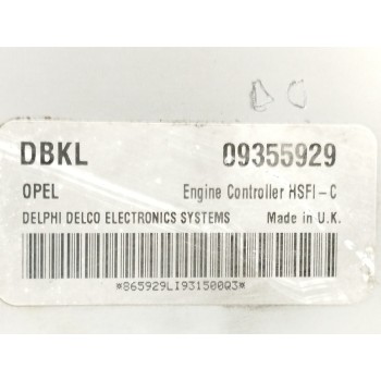 Recambio de centralita motor uce para opel astra g berlina 1.6 16v referencia OEM IAM 09355929  