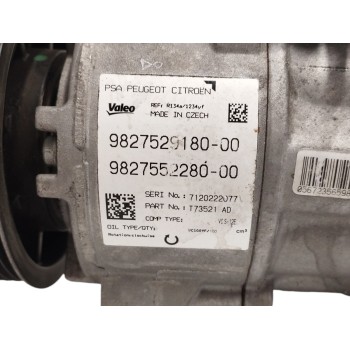 Recambio de compresor aire acondicionado para citroën c4 picasso 1.2 12v e-thp referencia OEM IAM 9827529180 9827552280 