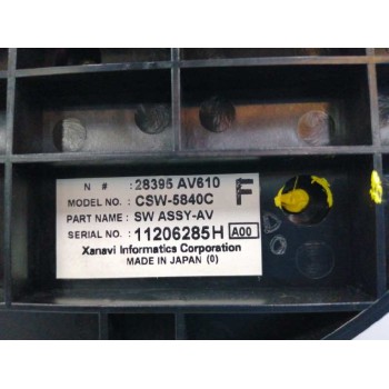 Recambio de mando climatizador para nissan primera berlina (p12) 2.0 16v cat referencia OEM IAM 28395AV610 CSW5840C 