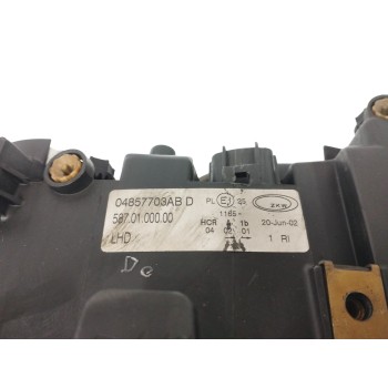 Recambio de faro izquierdo para chrysler voyager (rg) 2.4 cat referencia OEM IAM 04857703AB PARA PULIR 