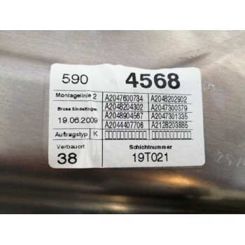 Recambio de elevalunas trasero izquierdo para mercedes-benz clase c (w204) berlina c 200 cdi blueefficiency (204.006) referencia