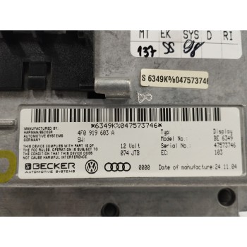 Recambio de pantalla multifuncion para audi a6 berlina (4f2) 3.0 v6 24v tdi referencia OEM IAM 4F0919603A  