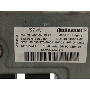 Recambio de modulo electronico para citroën c4 picasso 1.6 blue-hdi fap referencia OEM IAM 9802096780 OBSERVAR FOTOS START STOP