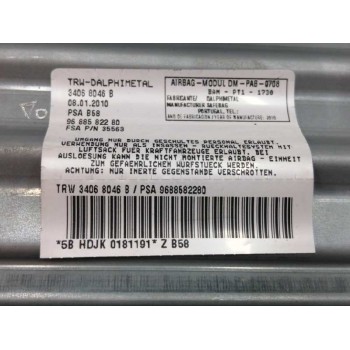 Recambio de airbag delantero derecho para citroën c4 picasso exclusive referencia OEM IAM 9688582280 34068046B 