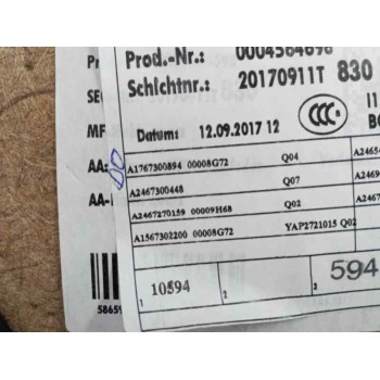 Recambio de guarnecido puerta trasera derecha para mercedes-benz clase gla (x156) gla 200 cdi / d (156.908) referencia OEM IAM A