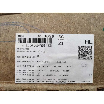 Recambio de guarnecido puerta trasera izquierda para volkswagen golf vii lim. 1.6 tdi dpf referencia OEM IAM 5G6867211JCPRI NEGR