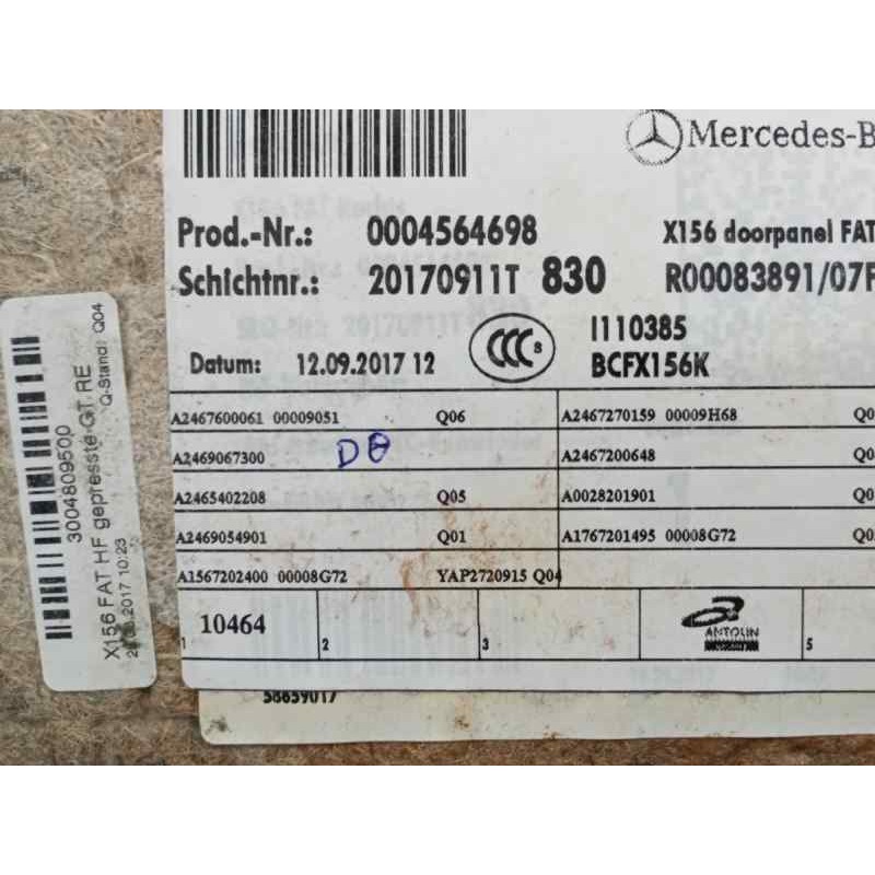 GUARNECIDO PUERTA DELANTERA DERECHA