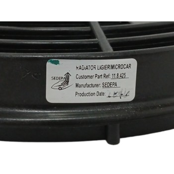 Recambio de electroventilador para microcar due 84 / l / pa referencia OEM IAM 118425  