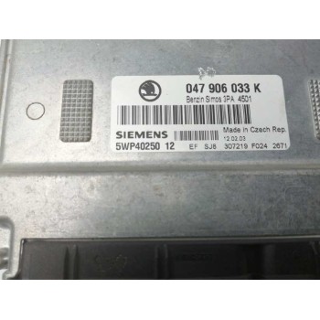 Recambio de centralita motor uce para skoda fabia (6y2/6y3) 1.4 referencia OEM IAM 047906033K 5WP4025012 