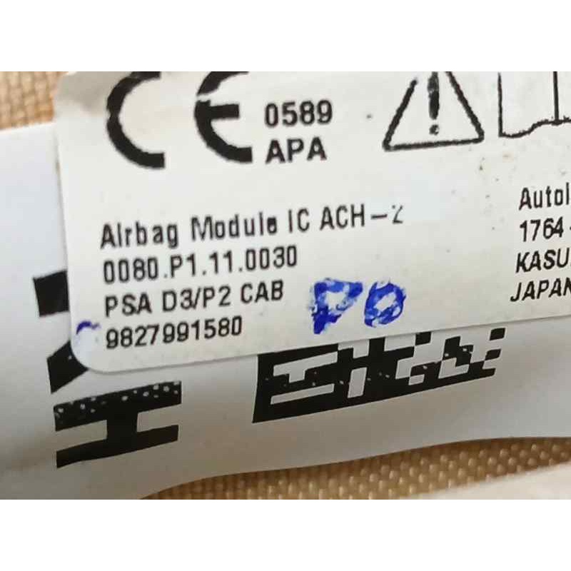AIRBAG CORTINA DELANTERO DERECHO 98227991580