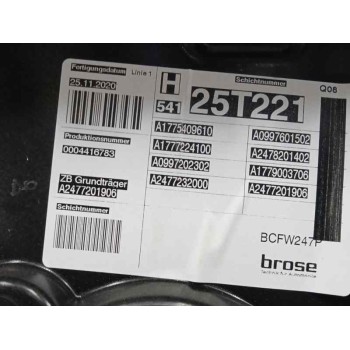 Recambio de elevalunas delantero izquierdo para mercedes-benz benz gla (h247) gla 200 d (247.712) referencia OEM IAM A2477201906