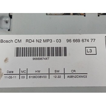 Recambio de sistema audio / radio cd para peugeot 3008 i monospace (0u_) 1.6 thp referencia OEM IAM 9666967477  