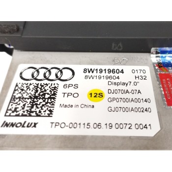 Recambio de pantalla multifuncion para audi a4 avant (8w5) sport edition quattro referencia OEM IAM 8W1919604 PANTALLA RAYADA 
