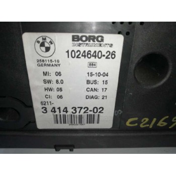 Recambio de cuadro instrumentos para bmw x3 (e83) 2.0d referencia OEM IAM 62113414372  