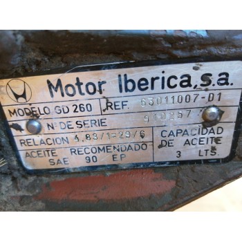 Recambio de puente trasero para nissan l - 35.06 2.8 d referencia OEM IAM GD260  63011007D1
