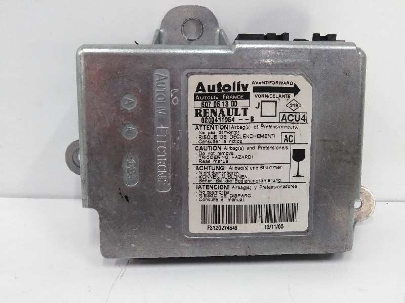 Recambio de centralita airbag para renault scenic ii 1.6 16v referencia OEM IAM 8200411954 607061300 