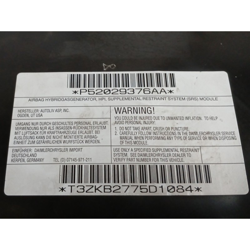 AIRBAG DELANTERO IZQUIERDO DE RODILLAS