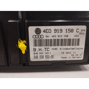 Recambio de mando climatizador para audi a8 (4e2) 3.0 v6 24v tdi referencia OEM IAM 4E0919158C PARTE TRASERA 5HB00855205