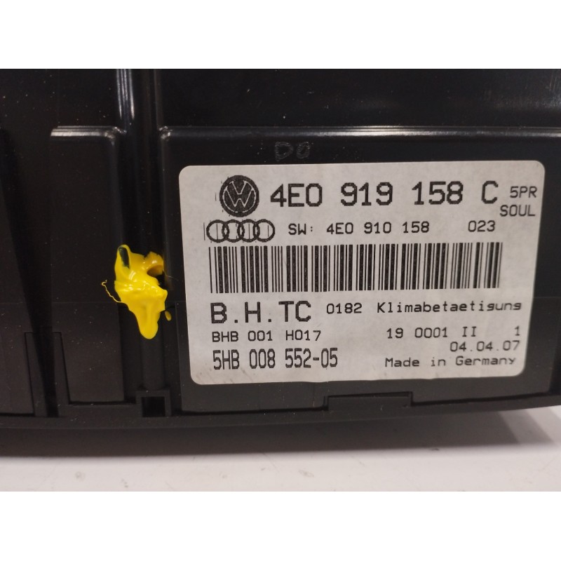 MANDO CLIMATIZADOR PARTE TRASERA 5HB00855205