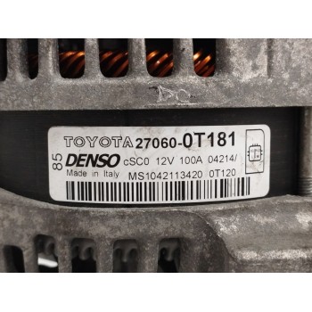 Recambio de alternador para toyota verso 1.6 16v cat referencia OEM IAM 270600T181 100A MS1042113420